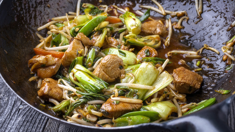 Stir fry with bok choy