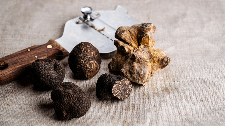 Black and white truffles