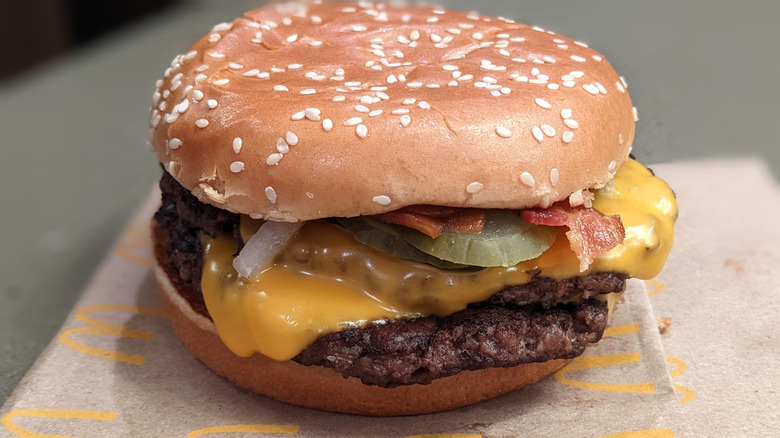 McDonald's Double Bacon Quarter Pounder With Cheese on paper bag