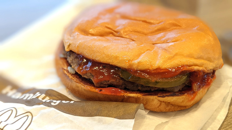 McDonald's Hamburger on wrapper