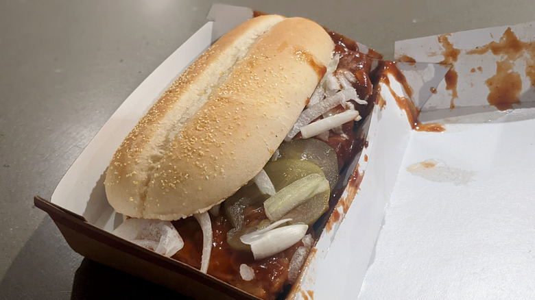 McDonald's McRib a sloppy mess in box