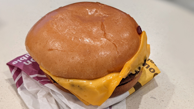 McDonald's Double Cheeseburger on wrapper