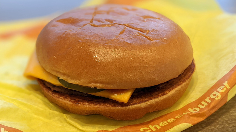 McDonald's Cheeseburger on wrapper