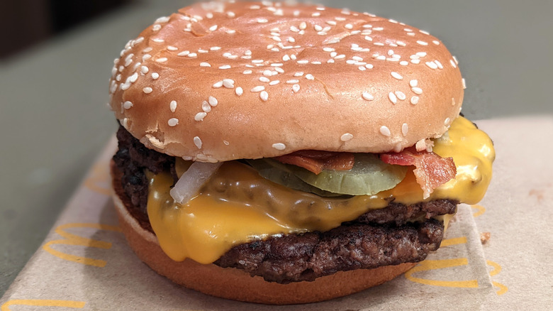 McDonald's Double Bacon Quarter Pounder With Cheese on paper bag