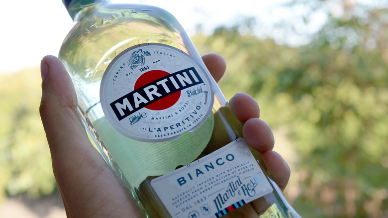 Bottle of Martini vermouth Bianco