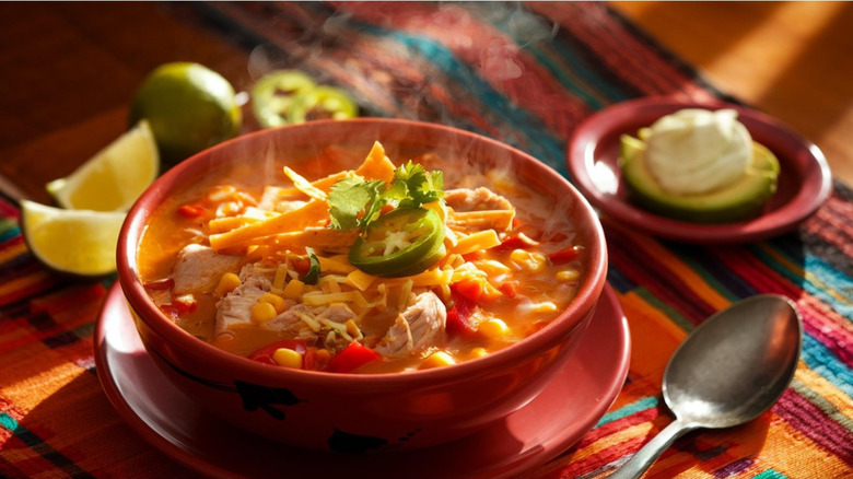 Bowl of tortilla soup