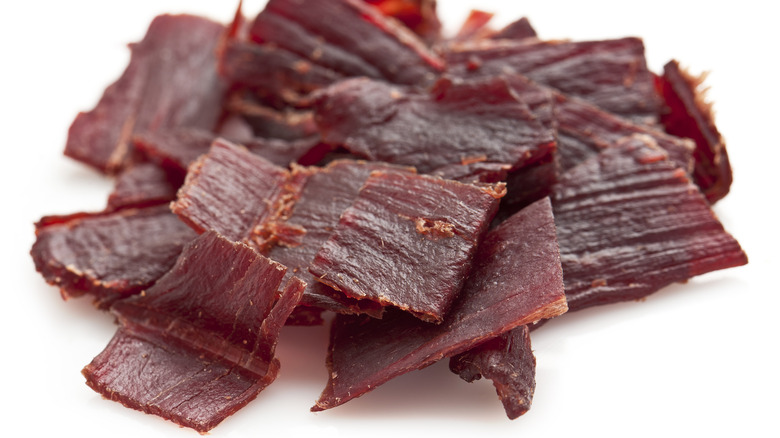 isolated beef jerky