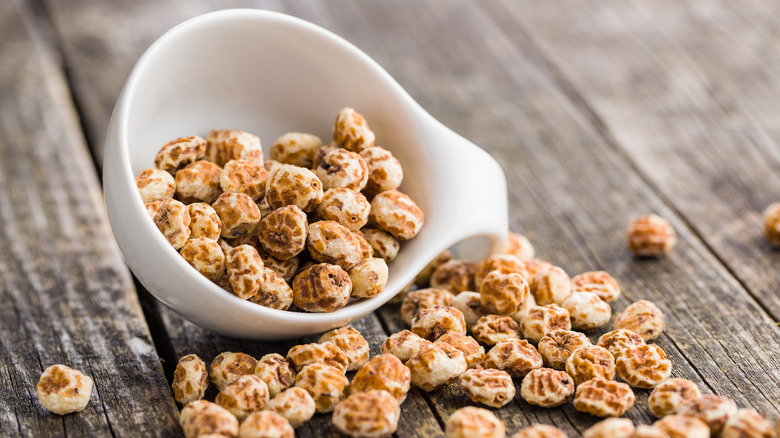 tiger nuts white bowl