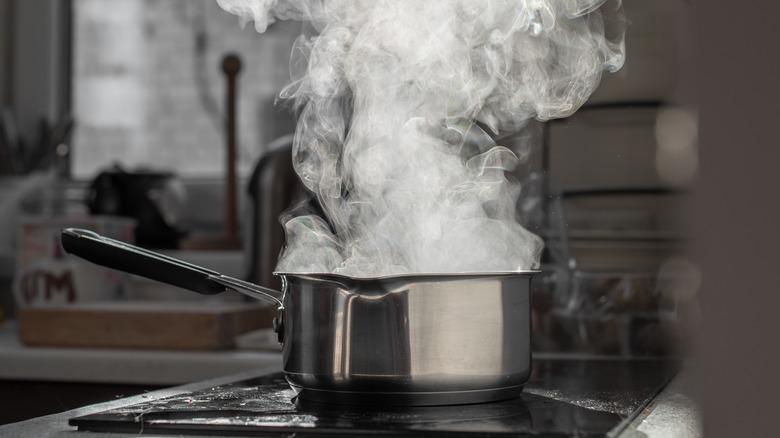 steaming pot