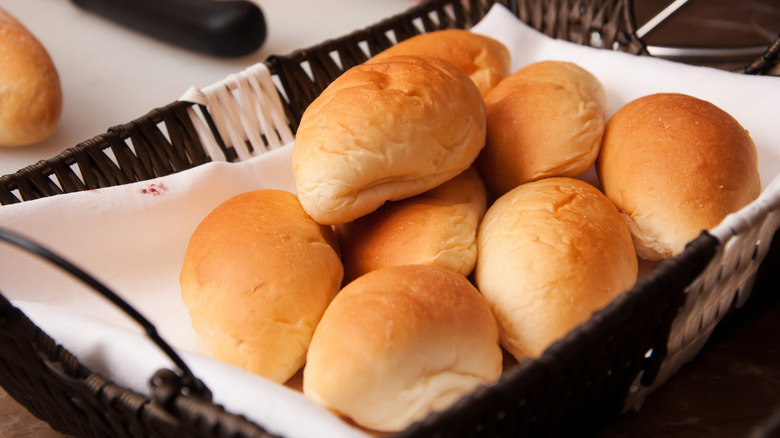 bread rolls in basket