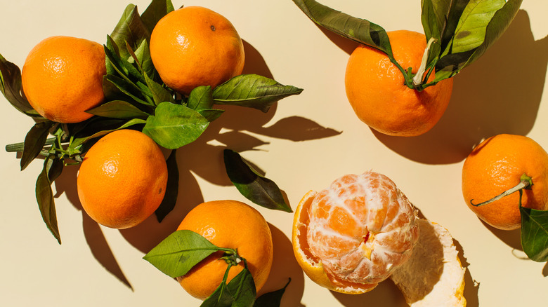 tangerines whole and peeled