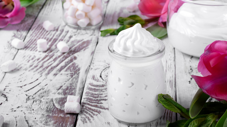 Jar of whipped marshmallow creme.