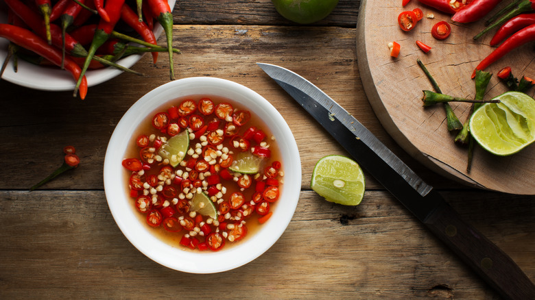 Nuoc mam with chili and lime