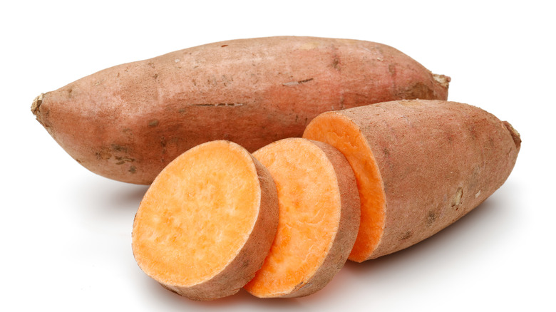 two sweet potatoes