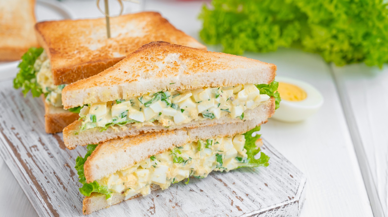 Classic Egg Salad Sandwich with Pickle