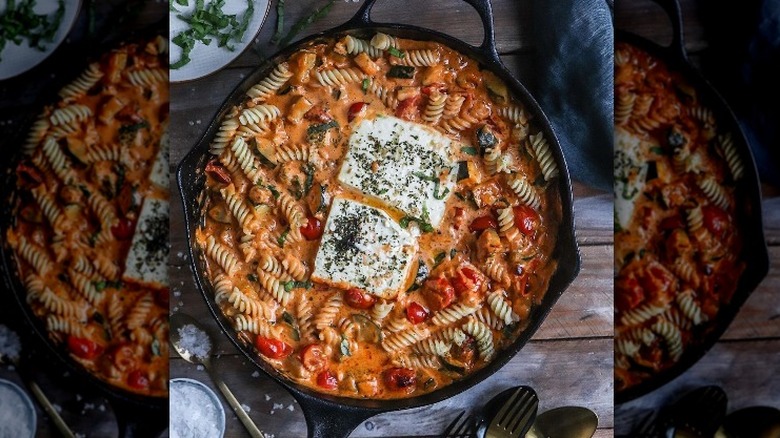 Baked feta pasta with rotini