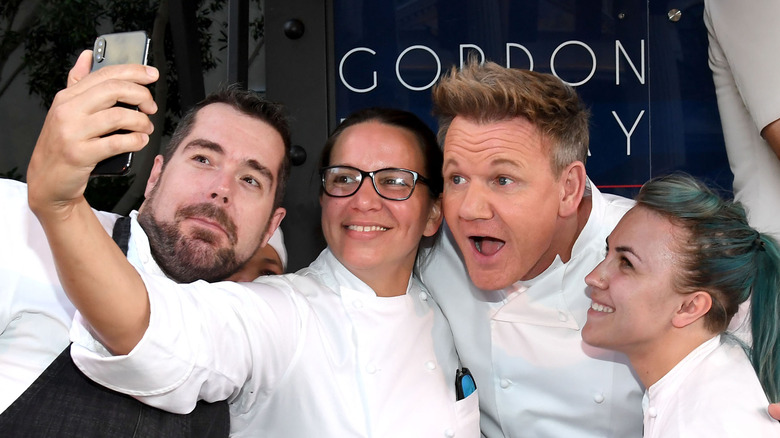 Christina Wilson taking selfie with Gordon Ramsay