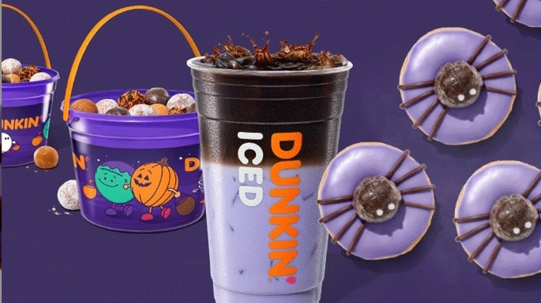 Dunkin' purple Spider Donut