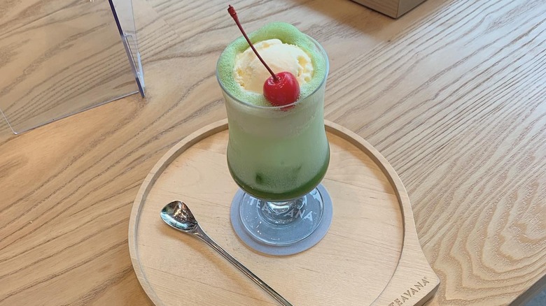 matcha cream soda