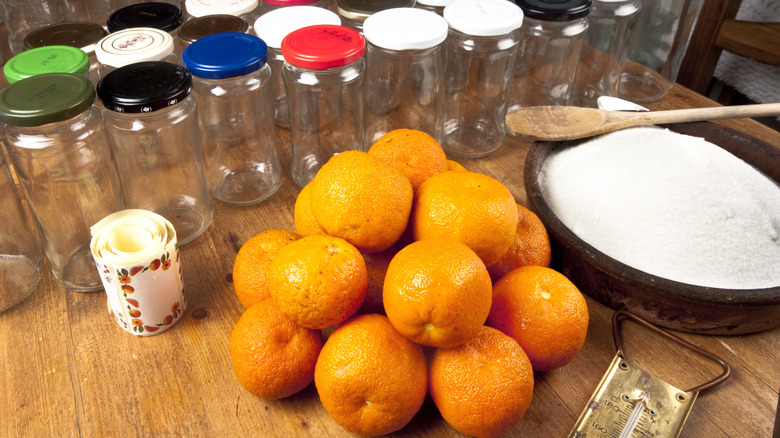 Seville oranges ready to be turned into marmalade