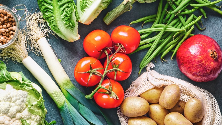 Tomatoes and other vegetables