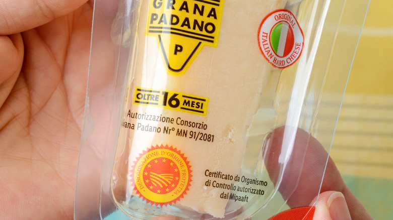 Grana Padano with PDO label