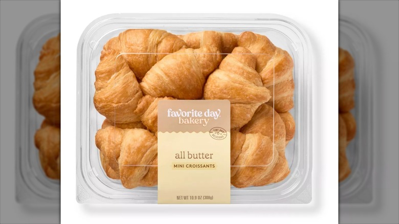 A box of Favorite Day Bakery All Butter Mini Croissants