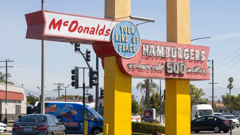 An old school McDonald's sign in California