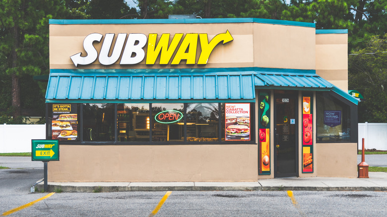 A lone Subway store in the middle of an abandoned lot in South Carolina.