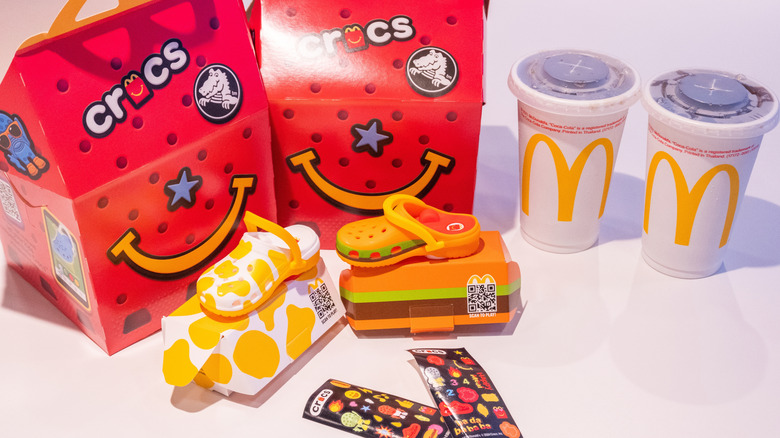 Children's Happy Meal packages from McDonald's.