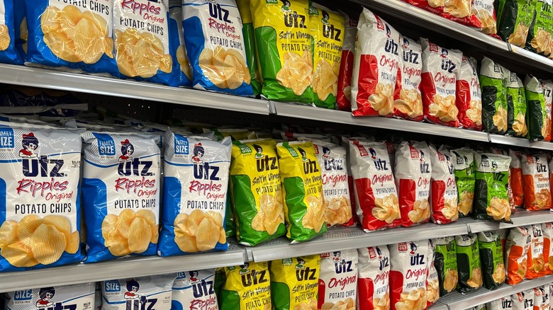 Utz chips on the shelves