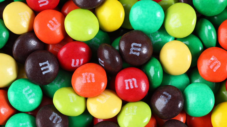 different colored M&M's