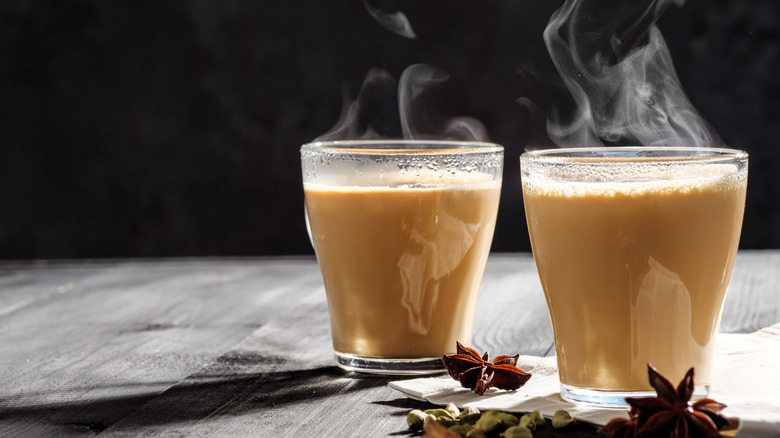 steaming cups of chai