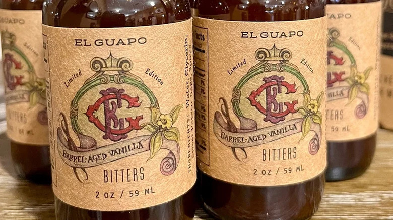 Bottles of El Guapo's bitters