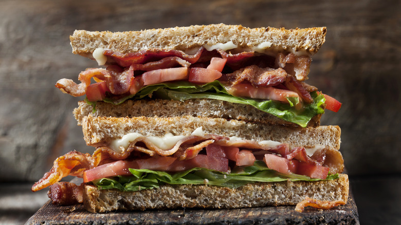 stacked BLT sandwich