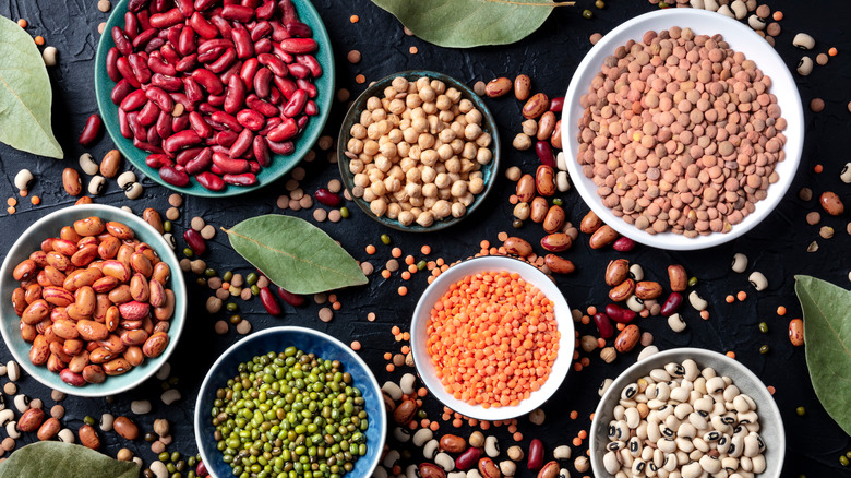 A variety of legumes