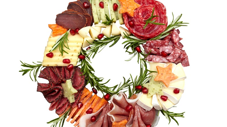 Christmas charcuterie wreath