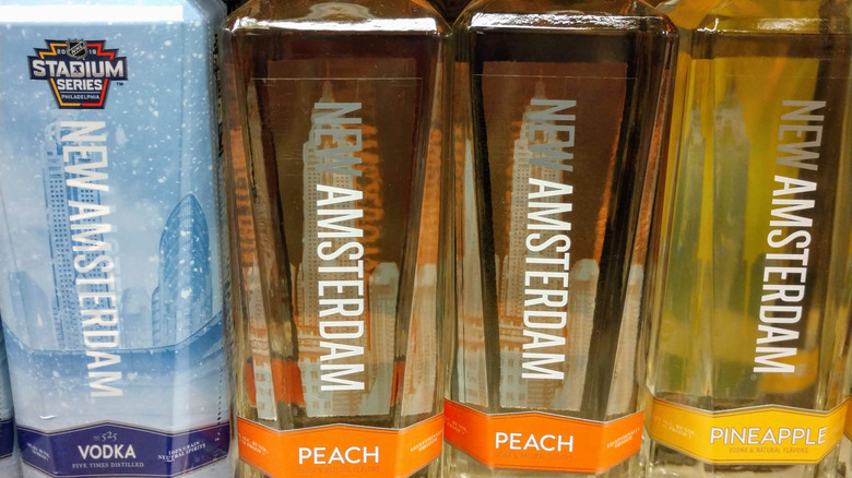 bottles of New Amsterdam vodka 