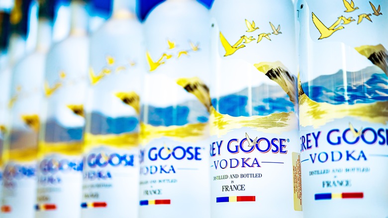 bottles of Grey Goose vodka 