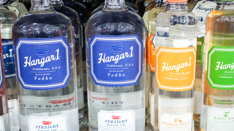 bottles of Hangar 1 vodka 