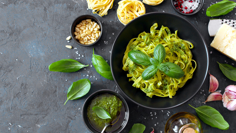 pasta noodles in a bowl