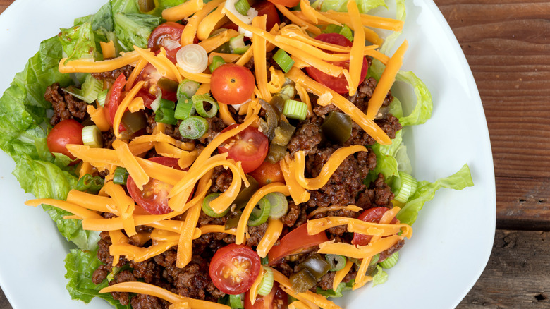 bowl filled with taco salad