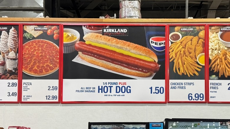 Costco hot dog sign