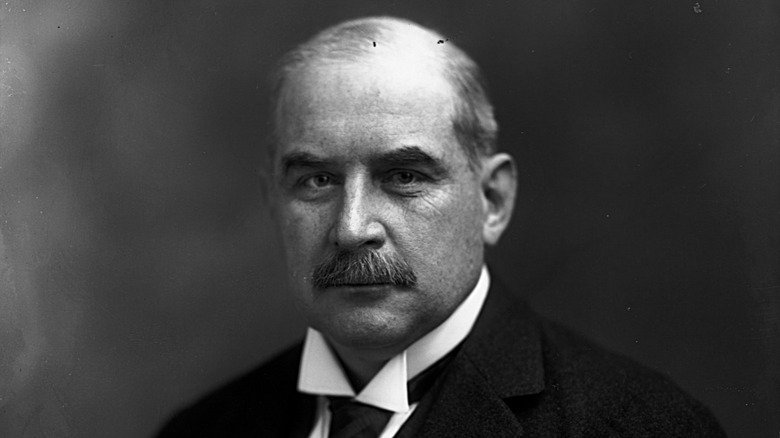 J.P. Morgan wearing suit