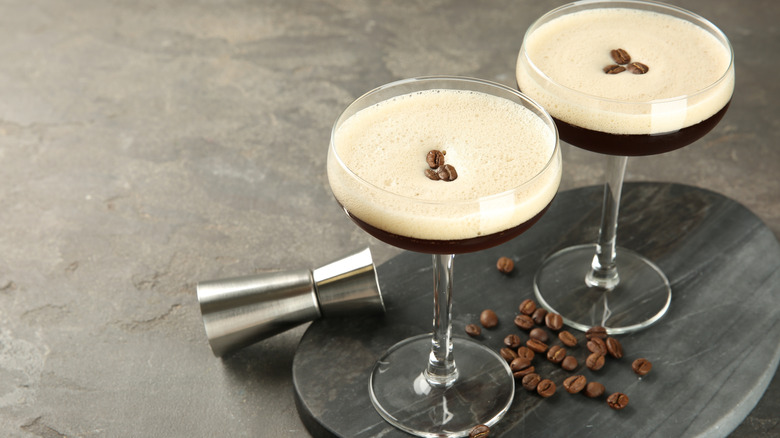 Two espresso martinis