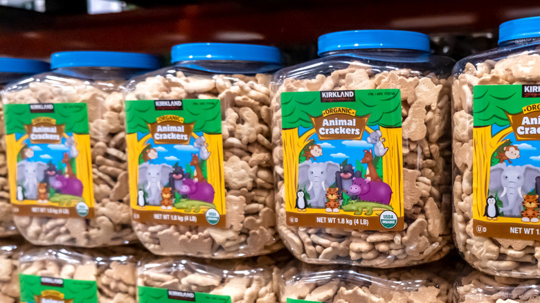 jars of Costco Kirkland Signature animal crackers