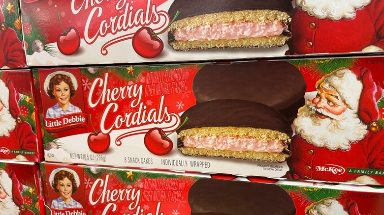 A box of Little Debbie Cherry Cordials