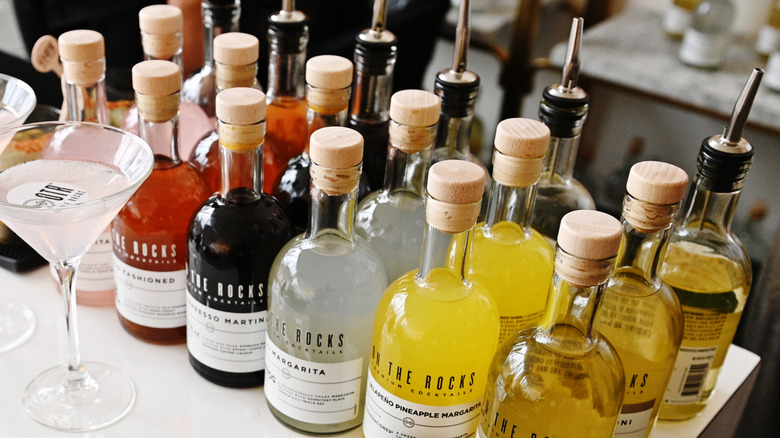 On the Rocks cocktail bottles