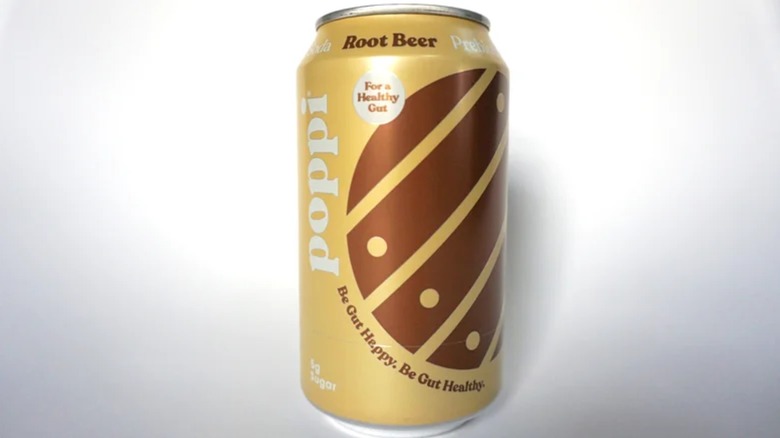 Can of Poppi root beer