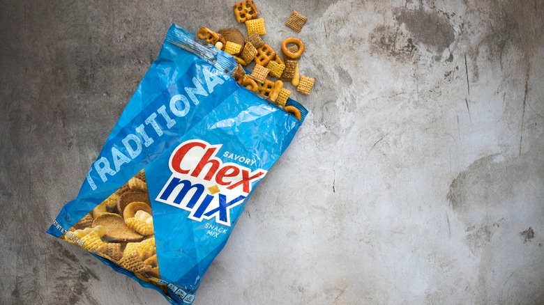 bag of traditional Chex Mix